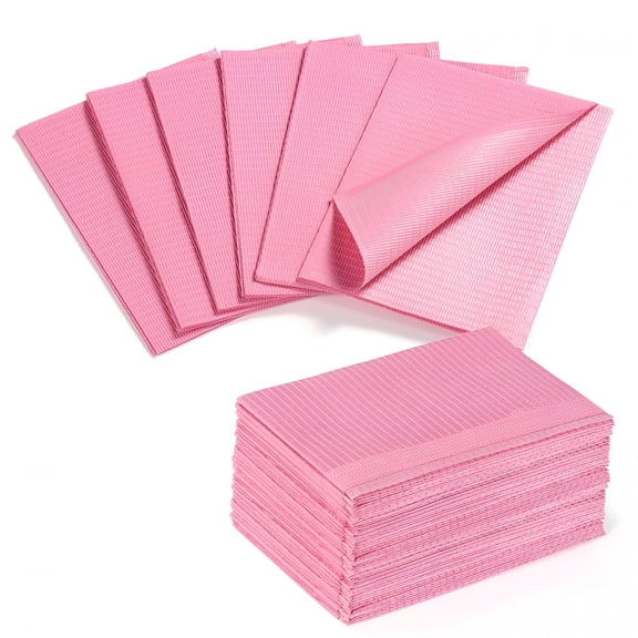 RAGUPEL Disposable Nail Mats-20Pcs Foldable Nail Art Table Mats for Table Acrylic Nail Practice Sheet,3 Ply Waterproof 13"X 18"Clean Pads Nail Art Accessories (Pink)