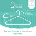 thumbnail image 2 of Sharpty Perchas de plástico para ropa - Percha de plástico para adultos - Resistente - Perchas para ropa - Perchas estándar para ropa - Perchas que ahorran espacio - Ideal para camisas, vestidos, perc, 2 of 5