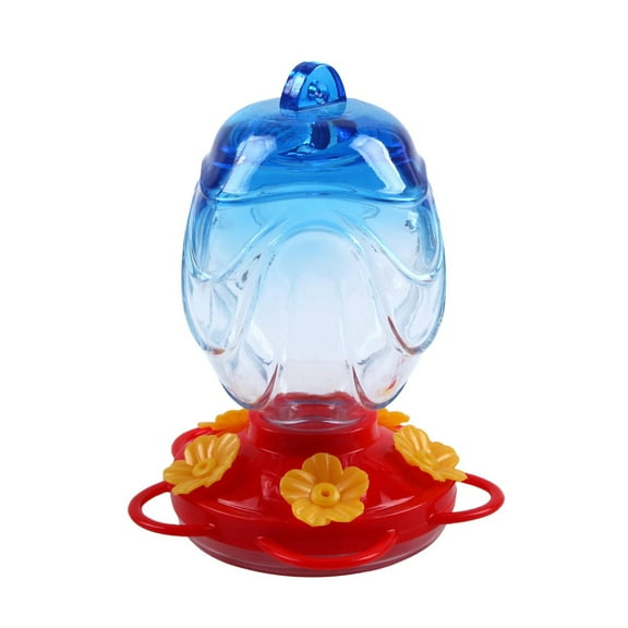 sruoe Hummingbird Feeder, Hanging Hummingbird Feeder Outdoor, Small Hummingbird Feeders, Ant Moat Perch Decor Bird Feeders for Garden Patio Window Backyard, Glass