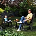 thumbnail image 3 of FODINGHILL Rocking Chair Outdoor,HDPE All Weather Patio Rocking Chair for Porch Garden Deck,Black, 3 of 9