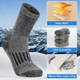 thumbnail image 4 of Merino Wool Socks for Men 2 Pairs Thermal Hiking Crew Socks Moisture Wicking Sock for Hiking Cycling Outdoor, 4 of 6