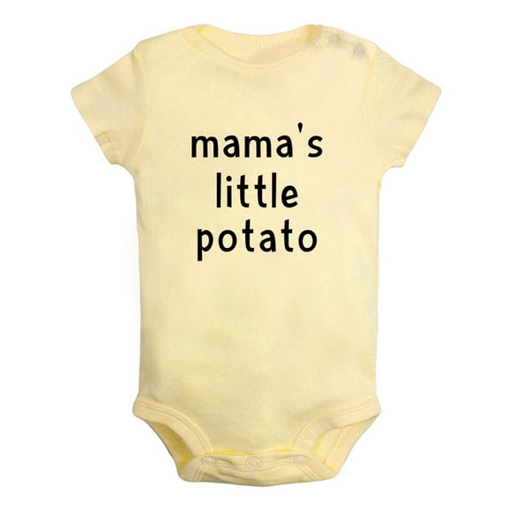 Baby Unisex Mama's little potato Funny Rompers Newborn Baby Bodysuits Infant Jumpsuits Kids Cotton Graphic One-Piece Outfits