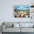 Trademark Fine Art 'Dog Beach' Canvas Art by Lucia Heffernan