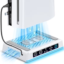 PS5/Pro/Slim Stand and Cooling Station with RGB Light, 3 Adjustable Speeds Cooling Fan, PS5 Accessories