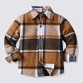 thumbnail image 2 of NIEWTR Toddler Autumn Tops Kids Flannel Shirt Jacket Plaid Long Sleeve Lapel Button Down Baby Boys Fall Shirt Coat Outwear with Pockets, 2 of 9