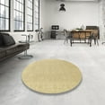thumbnail image 3 of Ahgly Company Indoor Round Abstract Metallic Gold Abstract Area Rugs, 3' Round, 3 of 6