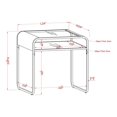 thumbnail image 3 of Home Square Mexller Contemporary Glass Top End Table in Gold - Set of 2, 3 of 6