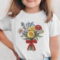 thumbnail image 2 of Zpanxa T-Shirts d'Été pour Filles Imprimé de la Fête de l'Indépendance Col Rond Manches Courtes Haut Polyester Spandex 12-13 Ans, 2 of 6