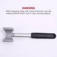 thumbnail image 4 of Double-sided Meat Tenderizer Hammer Aluminum Meat Hammer Double-sided Mallet Alloy Meat Pounder Hanging Square Meat Flattener for Kitchen Meat Cooking Gift, 4 of 9