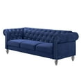 thumbnail image 5 of New Classic Furniture Emma Crystal Velvet Fabric Sofa in Royal Blue, 5 of 6