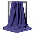 thumbnail image 5 of QUOTAY Elegant Satin Square Soft Hijab Head Scarf Wrap for Women Fashionable Hair and Neck Cover Navy，One Size, 5 of 5