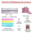 thumbnail image 4 of American Mahjong Set XYT 166-Premium-Tiles Western-Style For Game Night Entertainment With Pink Carrying Bag Racks, 4 of 9