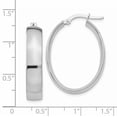 thumbnail image 4 of 14k White Gold 5.75mm Polished Oval Hoop Earrings, 4 of 4