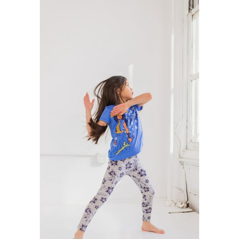 Disney Princess Raya and the Last Dragon Little Girls Crossover T-Shirt and  Leggings Outfit Set Floral Blue/Gray 7-8 : : Clothing, Shoes &  Accessories