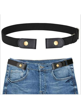 Plus Size Adjustable Stretch Belt: No-Show Flat Buckle, Non-Slip Backing for Leggings, Shorts, or Jeans