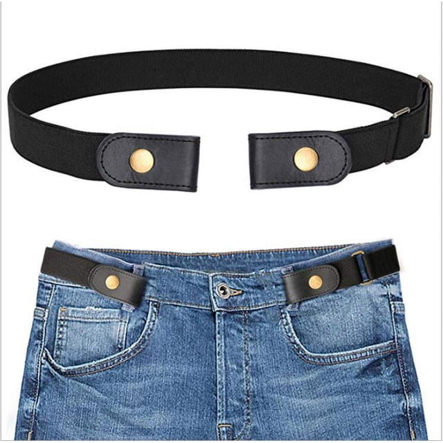 Cinturón elástico mujer, cinturón sin hebilla Cinturón invisible para pantalones vaqueros Cinturón elástico ajustable Cinturón para mujer Hombre