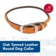 thumbnail image 2 of Collar para perro Coastal Circle T, piel curtida, roble, color canela, 1 x 30 cm, 2 of 7