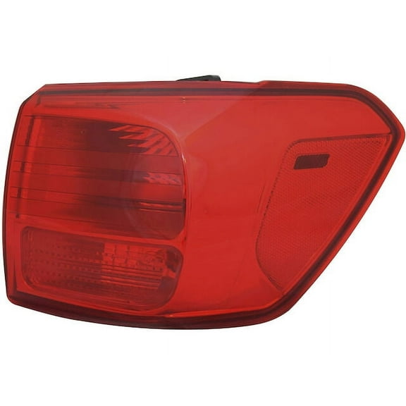 Right Passenger Side Outer Tail Light Assembly - without LED - Compatible with 2016 - 2018 Kia Sedona 2017