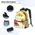 thumbnail image 3 of Yield Heavy Equipment Print Backpack for Women Men, Lightweight Casual Travel Daypack, Classic Basic College Backpack, Middle School Bag, 3 of 5