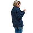 thumbnail image 3 of KZKR Women's Long Sleeve Faux Shearling Coat Lapel Zip Up Warm Shaggy Oversized Coat Jacket, 3 of 4