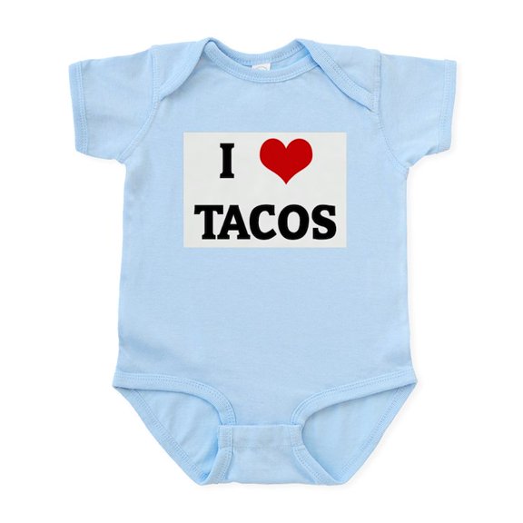 CafePress - I Love TACOS Infant Bodysuit - Baby Light Bodysuit, Size Newborn - 24 Months