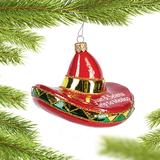 Red Sombrero Christmas Ornament 