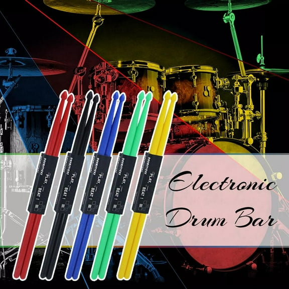 QHUDLV Drum Sticks Colored Plastic Handle Jazz Drum Electronic Drum Stick Practice G6