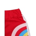 thumbnail image 3 of Emmababy Toddler Baby Boys Girls Mid-Rise  Rainbow Print Sports Shorts, 3 of 5