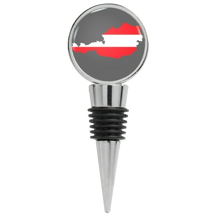 

Austrian Flag Illustration on Gray Wine Stopper