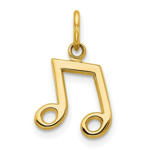 Finest Gold 10K Yellow Gold Musical Note Charm