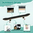 thumbnail image 4 of 31'' Complete Skateboard 7 Layer Canadian Maple Double Kick Deck Skateboards Leopard portrait dark Skate Board for Beginner Adult Gifts, 4 of 5