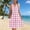 Pink, variant on Danhjin Women's Summer Dresses Sleeveless Sundress Elastic Waist Ruffle Casual Loose V Neck Tank Dresses