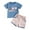 A01-Blue, variant on Toddler Boy Summer Outfits Casual Short Sleeve T-shirt and Short Sets Toddler Boys Summer Clothes 2pcs