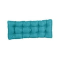 thumbnail image 2 of 46-inch by 19-inch Tufted Solid Outdoor Spun Polyester Loveseat Cushion Blue-Color, 2 of 3