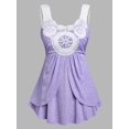 thumbnail image 1 of Top Sin Mangas Encaje Camisola Cintura Imperio Talla Extra Rosegal  Camisetas sin mangas de talla grande, 1 of 5