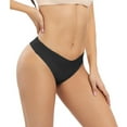 thumbnail image 1 of Gibobby Calzones de encaje para mujer Tanga para mujer Ropa interior sin costuras Fitness en forma de V Cintura Tanga transpirable Ropa interior(Negro,M), 1 of 3