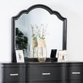 thumbnail image 4 of Glam Beautiful Black Finish 4pc Bedroom Set Padded Channel Headboard King Size Bed Dresser Mirror Nightstand Furniture, 4 of 9
