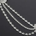 thumbnail image 4 of Bohemian Head Chain Crystal Teardrop Forehead Chain Wedding Prom Party Festival Hair Jewelry for Women and Girls (Silver), 4 of 10