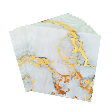 

NUOLUX 40pcs Marbleized Design Napkin Disposable Paper Towels Napkins for Baby Shower Birthday Wedding Party Supplies