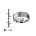 thumbnail image 3 of Metal Masters Mens Tungsten Ring Hammered Wedding Band Grooved Center Comfort-fit 8mm, 3 of 5