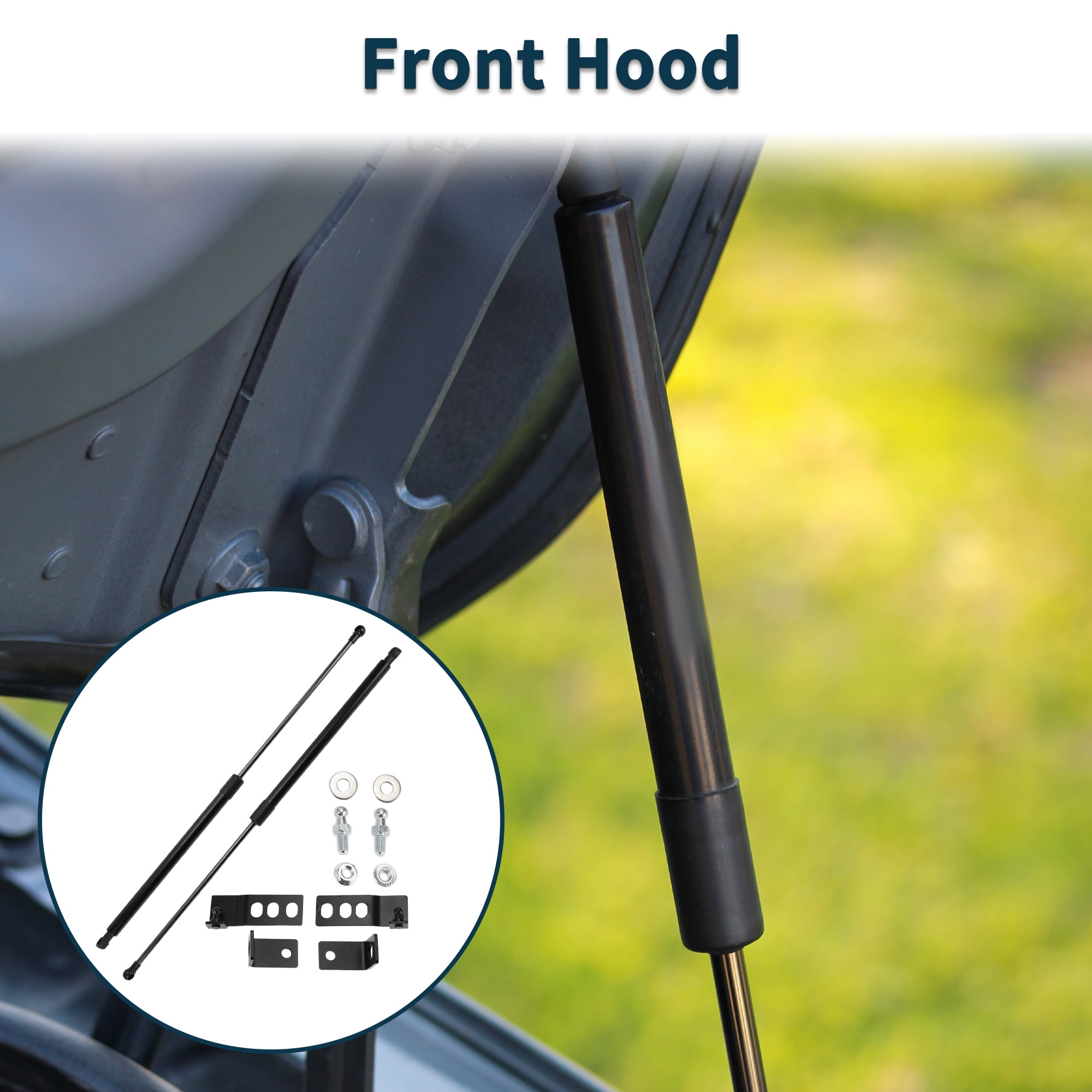 Unique Bargains 2Pcs Lift Supports for Volkswagen Jetta MK7 Front Hood Gas Spring Black