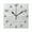 Black, variant on Gray Scallop Pattern Design Wall Clock Square Clock Decoration Creative Clock Dual Use Black Pointer 7.78in