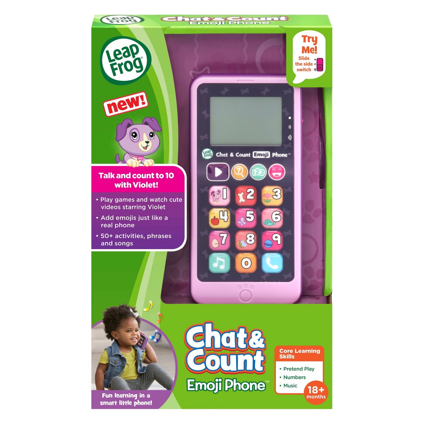 LeapFrog My Pal Violet Chat and Count Emoji Phone for Toddlers - image 3 of 5