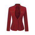thumbnail image 3 of Women'sOneButtonLightweightLooseFitWorkOfficeBlazerBlazer, 3 of 4