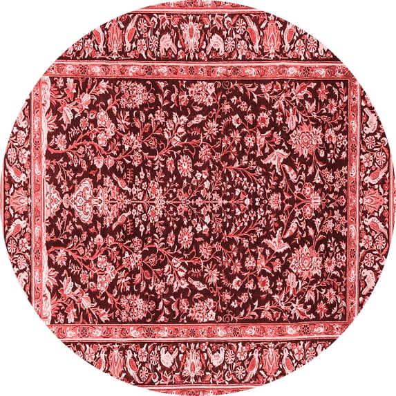Ahgly Company Indoor Round Persian Red Traditional Area Rugs, 8' Round
