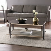 Southern Enterprises Modern Faux Marble with Mirrored Top Coffee Table, Multi Color