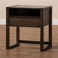 thumbnail image 3 of Bowery Hill Modern Wood 1-Drawer Wood Nightstand in Ash Brown, 3 of 8