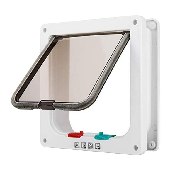 Puertas interiores para gatos - Puerta con bloqueo en 4 direcciones para puerta de Cat de instar Pequeña Yuyangstore puerta grande para gatos