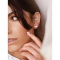 thumbnail image 3 of FOCALOOK Heart Stud Earrings 925 Sterling Silver Hypoallergenic Small Mini Dainty Minimalist Earring Suds for Women Jewelry Gifts, 3 of 10