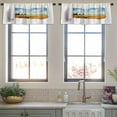 thumbnail image 3 of LALILO Kitchen Curtain Valance Frame Wheat Field Landscape Rod Pocket Window Curtain 52"x 18" Set of 2, 3 of 5